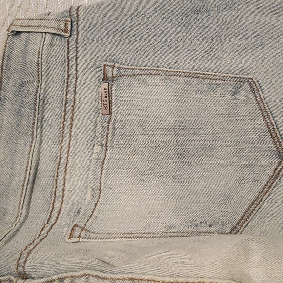 STS BLUE New Taylor Tomboy Star Studded Raw Hem Ankle Jeans Blue NWT Women's 32 - Picture 13 of 17